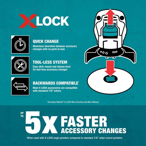 Miniatura 4 de Makita E-07200 X-Lock 4-1/2" Hoja de diamante segmentada para corte de mampostería, 2/pk
