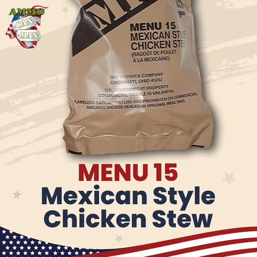 Miniatura 4 de MREs (Comidas listas para comer) genuino excedente militar de Estados Unidos sabores variados