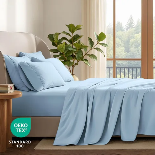 Miniatura 81 de Bare Home Hotel Luxury - Juego de sábanas tamaño individual, extra suave, 4 piezas, bolsillos profundos, ajuste fácil, refrescante y transpirable