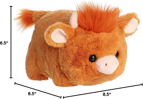 Miniatura 5 de Aurora Adorable animal de peluche Spudsters Hamish Highland Cow – Forma redonda que hace que los abrazos reconfortantes – Perfecto para niños