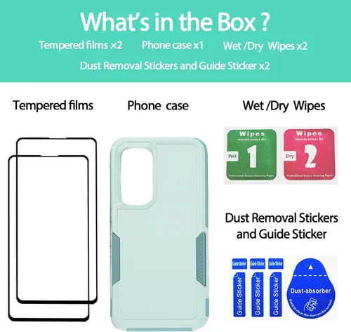 Miniatura 187 de Jeylly Compatible con Samsung Galaxy A22 5G Funda, Funda Samsung A22 5G con 2pcs protectores de pantalla de vidrio templado