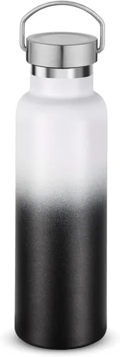Miniatura 10 de Neihepal Paquete de 4 botellas de agua aisladas de 20 onzas, botella deportiva de doble pared de acero inoxidable con tapa de asa, termo Bubble gum