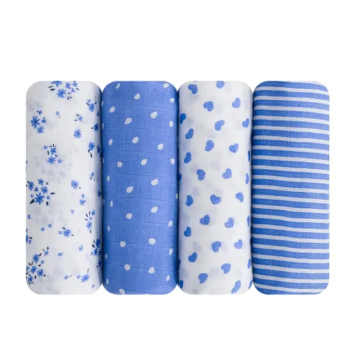 Miniatura 13 de Viviland Mantas de Muselina para Envolver, Envolturas para Niños y Niñas, Mantas de Recepción para Bebés Transpirables y Suaves con la Piel