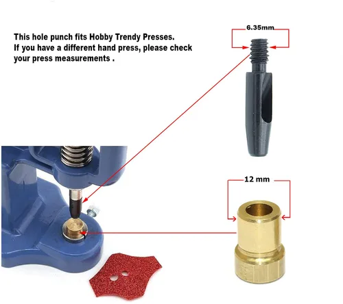 Miniatura 2 de Perforadora de agujero 1 y medio mm en forma de círculo de 0.059 in perforadora para máquina manual de prensa manual