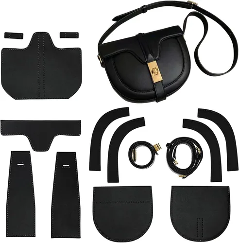 Miniatura 8 de POPSEWING Kit de bricolaje de 16 bolsas de sillín suaves de cuero, kit de bolsa de bricolaje para mujeres, bolsa de hombro, kits de trabajo de cuero