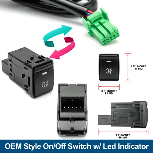 Miniatura 2 de Arnés de cableado de luz antiniebla H11 H8 para Nissan Altima Frontier Versa Sentra Rouge 2014-2023 con kit de interruptor de encendido/apagado