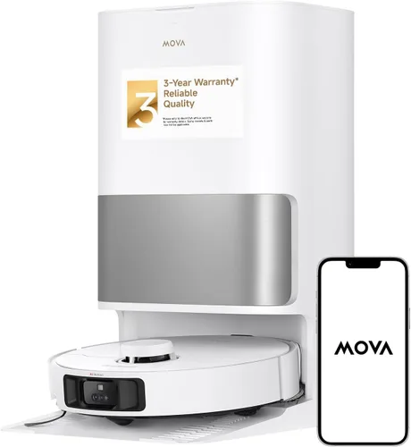 Miniatura 11 de Mova Robot aspirador y trapeador P10 Pro Ultra Gen 2, suacción de 26,000 Pa, lavado automático de trapeador de agua caliente a 212 °F, secado