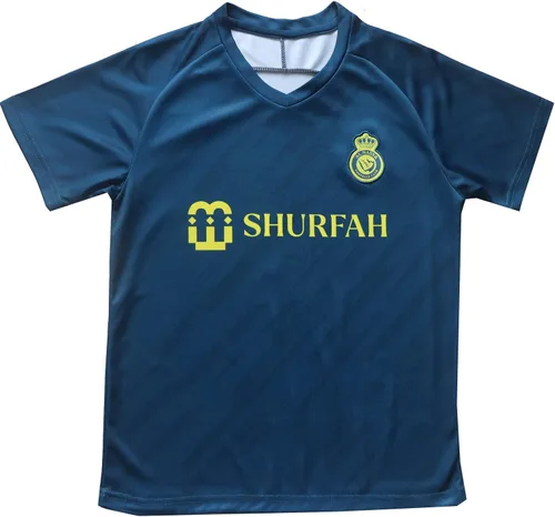 Miniatura 4 de LeenBD Ronaldo N 7 Away NASSR Riyadh Al - Kit de camiseta de fútbol para niños, conjunto de calcetines cortos, tallas juveniles