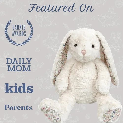 Miniatura 5 de MON AMI Faith Bunny - Animal de peluche de 17 pulgadas para niños y niñas, juguete de peluche suave de conejo crema, compañero para acurrucarse