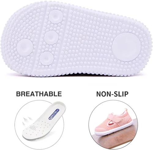 Miniatura 53 de BMCiTYBM Zapatos de bebé para niños pequeños, zapatillas de malla transpirable antideslizantes