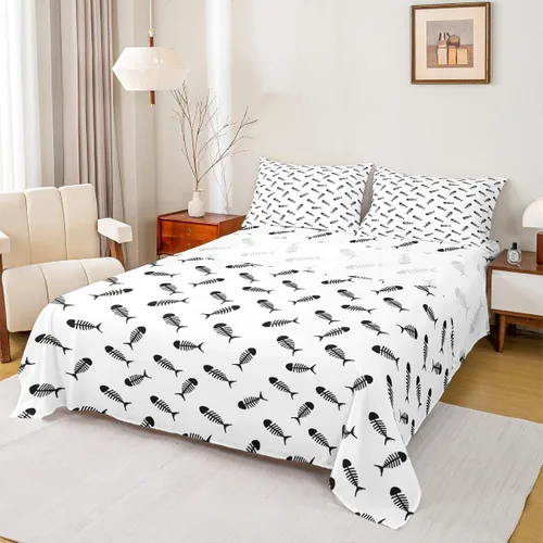 Miniatura 8 de Manfei Juego de sábanas de dibujos animados para niños, tamaño individual, bonito juego de ropa de cama de animales y mascotas, decoración