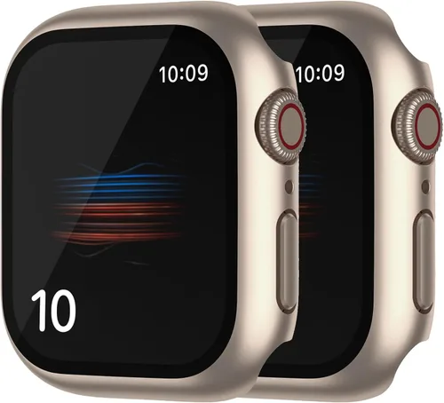 Miniatura 21 de Paquete de 2 fundas rígidas de 1.496 pulgadas para Apple Watch Series 3, 2, 1, 1.496 pulgadas, protector de pantalla de vidrio templado, cobertura
