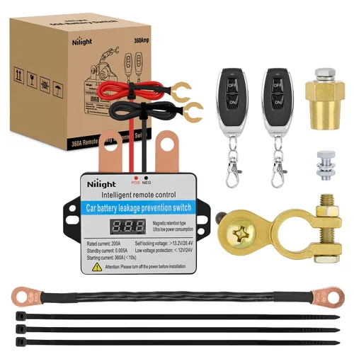 Miniatura 17 de Nilight Relé de Arranque de 120A, Interruptor de Relés Divididos de 4 Pines, 12V Continuo Servicio Pesado SPST Alta Corriente 4 Terminales Control