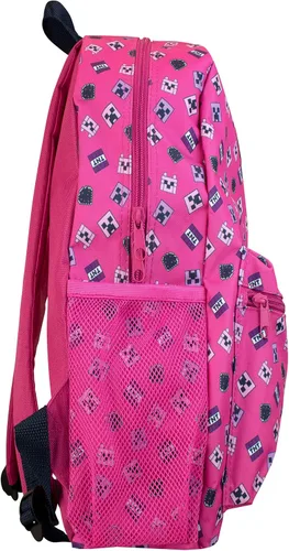 Miniatura 3 de Minecraft Juego de 4 piezas de mochila rosa para niños