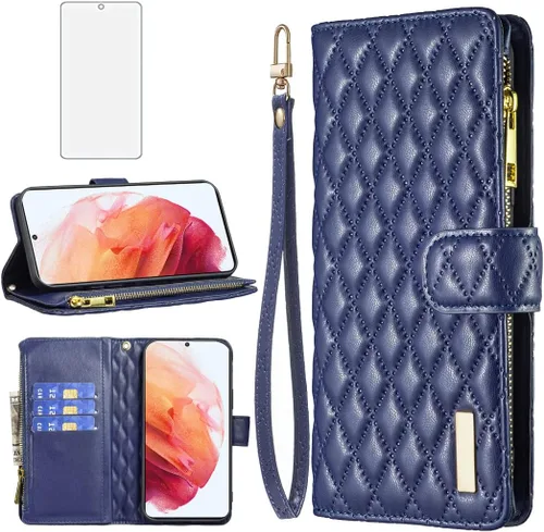 Miniatura 9 de Asuwish Funda de teléfono para Samsung Galaxy S21 5G de 6.2 pulgadas con protector de pantalla de vidrio templado y soporte de tarjeta de crédito