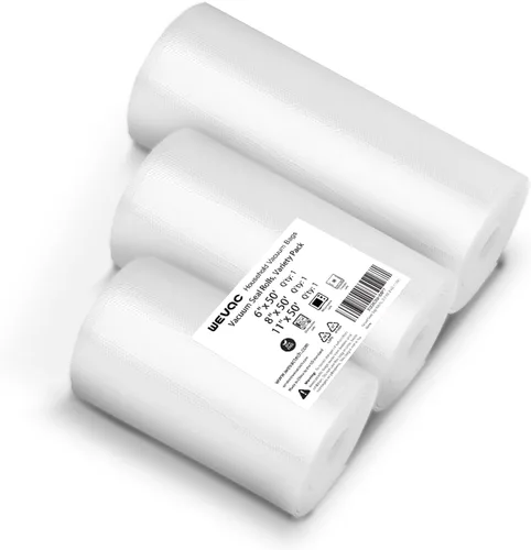 Miniatura 8 de 【2024 Nuevo】6" x 50' 3 Rollos, Rollos de Bolsas Selladoras al Vacío para Alimentos, Excelentes para Almacenamiento de Alimentos, Sous Vide