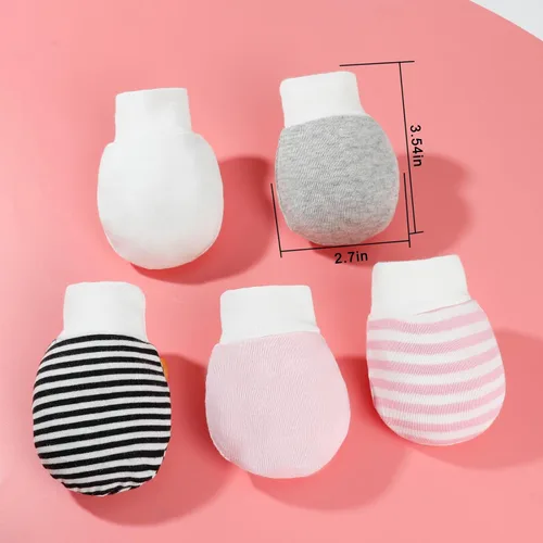 Miniatura 4 de ONESING 6-20 pares de guantes de bebé sin arañazos 0-6 meses, guantes esenciales para bebés recién nacidos, niños y niñas