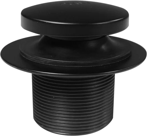Miniatura 7 de Westbrass D93K-62 Tapón de drenaje de punta de bañera de repuesto de rosca fina o gruesa con placa frontal de 2 agujeros, negro mate Mate negro