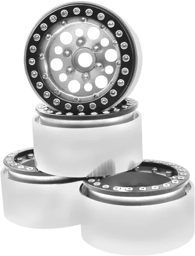 Miniatura 6 de ShareGoo - Juego de 4 cubos de aleación de aluminio de 1.9 pulgadas, compatibles con Traxxas TRX4 Axial SCX10 RCAWD D90 D110 Tamiya CC01 1/10 RC