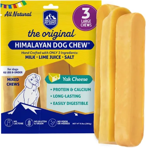 Himalayan Dog Chew Masticables originales de queso de yak para perros, The Better-For-You, 100% natural, de larga duración, saludables y seguros