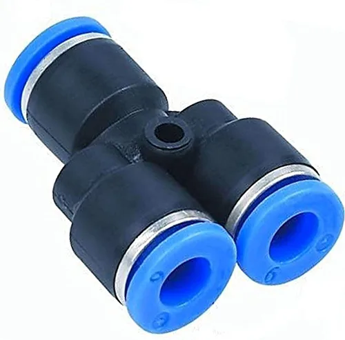Miniatura 10 de Utah Pneumatic Conexiones en T de 1/4 "Push To Connect (paquete de 10) Línea de aire y acoplador neumático de conexión rápida Conector de tubo