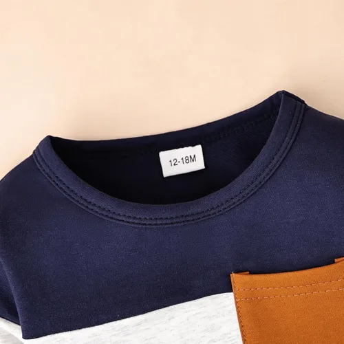 Miniatura 13 de Ropa de otoño e invierno para bebé, trajes de niño pequeño, sudadera de manga larga, sudadera de retazos y pantalones, 2 piezas, 12 meses a 5 años