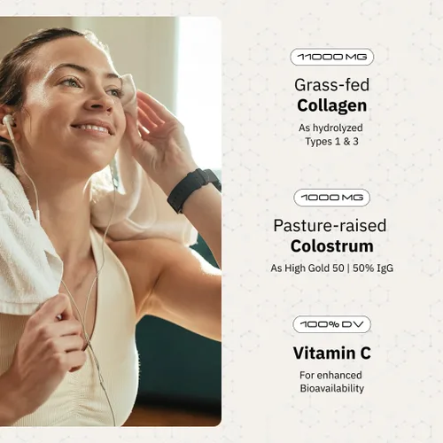 Miniatura 2 de Radiance, péptido de colágeno alimentado con pasto y calostro en polvo, apoya la salud intestinal, la digestión, la función inmunológica