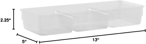 Miniatura 7 de InterDesign Linus - Organizador de cajones para tocador y tocador, 13 x 5 x 2.25 pulgadas, transparente (paquete de 2)