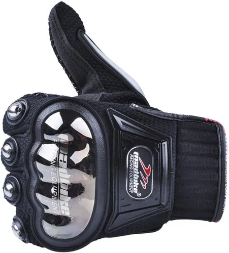 Miniatura 7 de Lorsoul Guantes de acero para motocicleta con nudillos y accesorios para montar en bicicleta, tácticas de carreras de combate de entrenamiento
