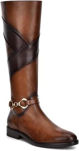 Miniatura 2 de FRANCO CUADRA Botas de equitación para mujer en piel auténtica, color marrón, 83TTSTS