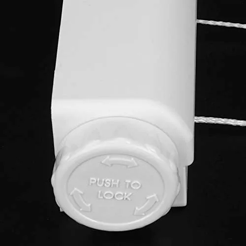 Miniatura 7 de Cuerda de secado telescópica, tendedero retráctil para lavandería, hogar, balcón, hotel (cinco cuerdas), tendedero retráctil para exteriores
