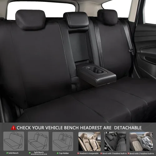 Miniatura 4 de CAR-GRAND Fundas para asientos de coche con mariposas brillantes, juego completo de fundas para asientos de mariposa bonita en menta