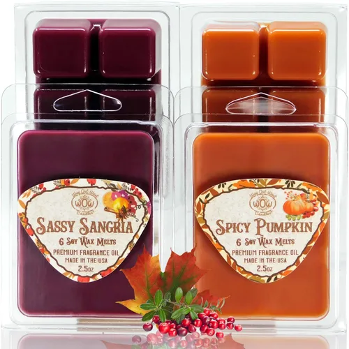 Miniatura 10 de Cera perfumada para calentadores de cera, ambientador aromático, paquete de 4, juego surtido de 6 cubos de fusión, hecho a mano en Estados Unidos