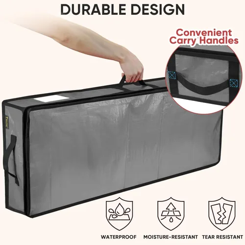 Miniatura 5 de BALEINE Bolsa de almacenamiento de papel de regalo de Navidad, bolsa de almacenamiento de polietileno duradera de 40 pulgadas con particiones