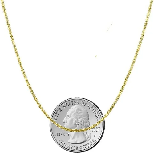 Miniatura 4 de Savlano Collar de plata de ley 925 maciza de 0.059 in entrecruzado Roc Bolo ajustable de 14 a 24 pulgadas para mujer, fabricado en Italia, viene