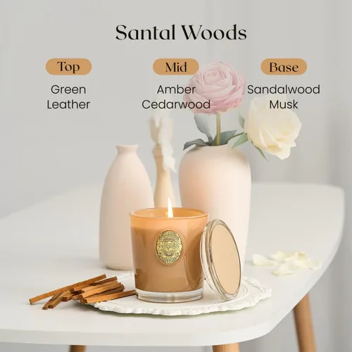 Miniatura 4 de M&SENSE Vela de soja natural, marrón Santal, 10.2 onzas, quema 55H, vela perfumada de lujo para relajación, regalo, decoración del hogar, para Lichi