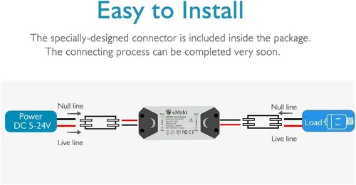 Miniatura 6 de eMylo Controlador de motor de interruptor RF inalámbrico Smart Switch Módulo de relé Interruptor de control remoto con receptor RF DC 12V 433Mhz
