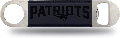 Miniatura 22 de Rico Industries NFL - Hoja de barra grabada con láser de piel sintética, gran accesorio para bebidas para el día del juego