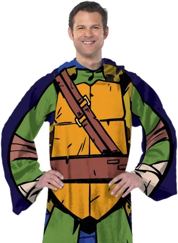 Miniatura 2 de Northwest Nickelodeon Teenage Mutant Ninja Turtles, Being Leo - Manta cómoda para adultos con mangas, 48 x 71 pulgadas, multicolor