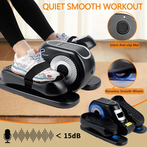 Miniatura 4 de Zakle Under Desk Elliptical Machine, Electric Elliptical Training Machine w/Remote Control, 12 Speed Levels, Quiet Seated Pedal Exerciser for Home