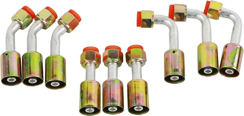 Miniatura 9 de Juego de accesorios de aire acondicionado #6 AC Juego de accesorios hembra con junta tórica Beadlock 5/8-18UNF Incluye recta 45 90 grados