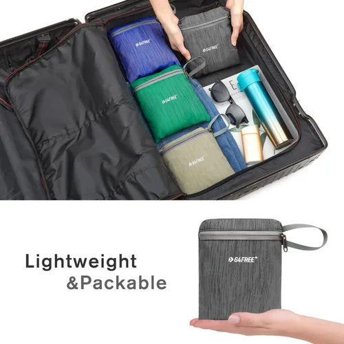 Miniatura 6 de G4Free Mochila de senderismo de 10L Mochila de viaje pequeña Mochila plegable ligera Mochila de hombro plegable casual Gris oscuro