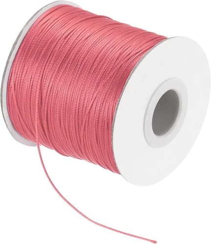 Miniatura 59 de MECCANIXITY Cordón encerado de poliéster encerado de 0.020 in, cuerda de cera de 175 yardas para hacer pulseras, collares, cuentas, joyería y Negro