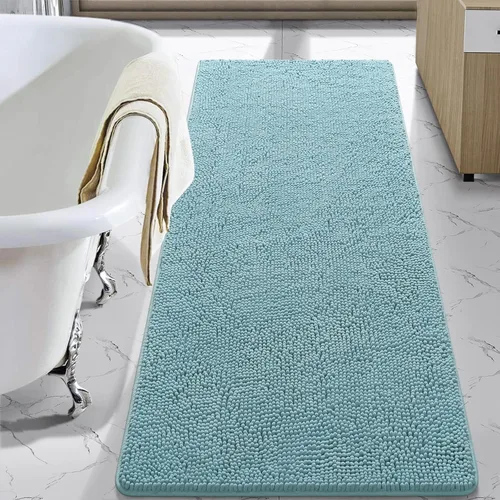 Miniatura 46 de LOCHAS Alfombra de Baño de Lujo Lanuda Tapete de Baño 24 x 17 Pulgadas, Alfombras de Baño Lavables Antideslizantes para Baño y Ducha, Alfombras
