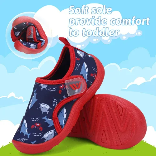 Miniatura 4 de FANTURE Zapatos de agua para niños y niñas, lindas sandalias acuáticas, playa, piscina, parque acuático, tenis acuáticos, para niños pequeños