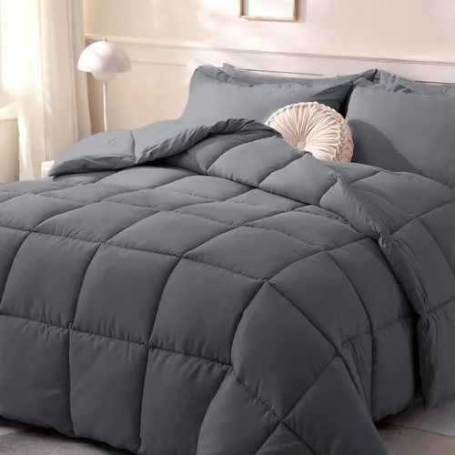 Miniatura 14 de DOWNCOOL Edredones Tamaño Full, Relleno de Edredón, Edredón Negro para Todas las Estaciones, Edredón Ligero, Edredón de Hotel Alternativo de Plumón