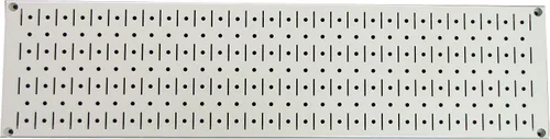 Wall Control Estante Estrecho de Tablero de Clavijas 8 pulgadas x 32 pulgadas Beige de Metal Tablero de Clavijas Runner Tablero de Herramientas