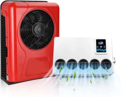 Miniatura 12 de 12 volt Aire acondicionado para camión eléctrico con unidad de aire acondicionado dividida de estacionamiento 12V 8000BTU para furgoneta camper
