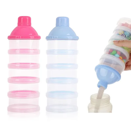 Dispensador de leche en polvo para bebés, 2 unidades, de 5 capas, ollas de leche en polvo, dispensador de fórmula, dispensador portátil de fórmula