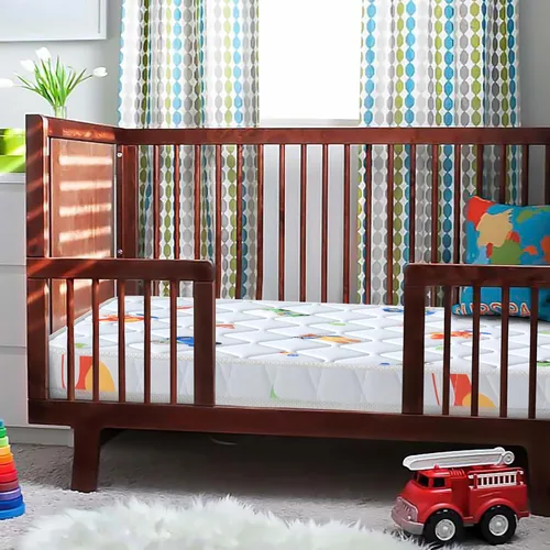 Miniatura 7 de Letmxiu Colchón de bebé de alta calidad para cuna y cama infantil, 100% tela de punto, superficie polar de alta calidad, hipoalergénico, suave